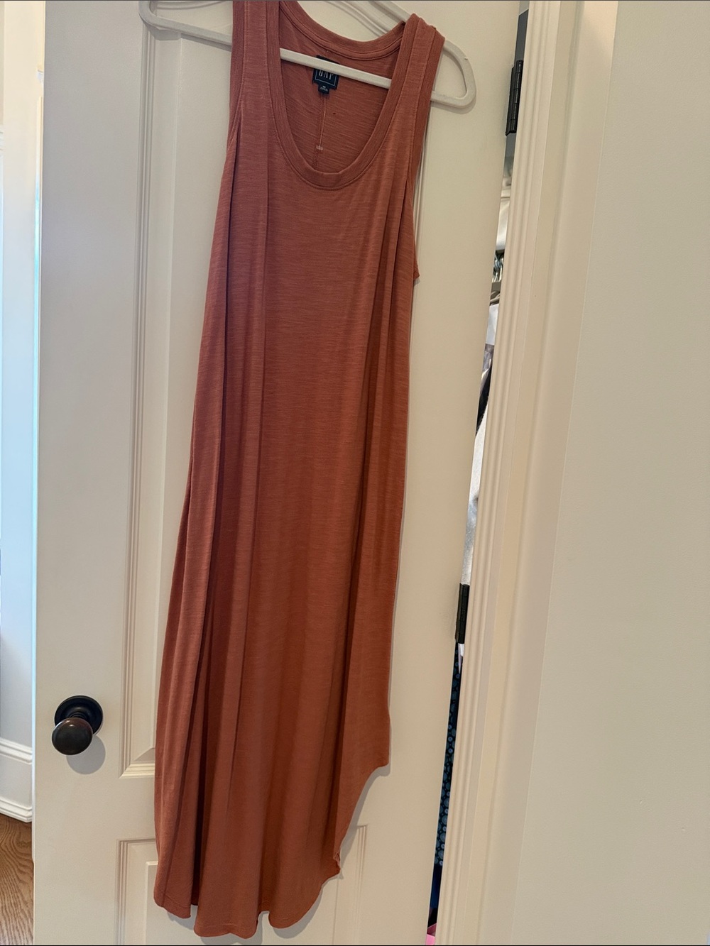 GAP Sleeveless Midi Dress in Rust